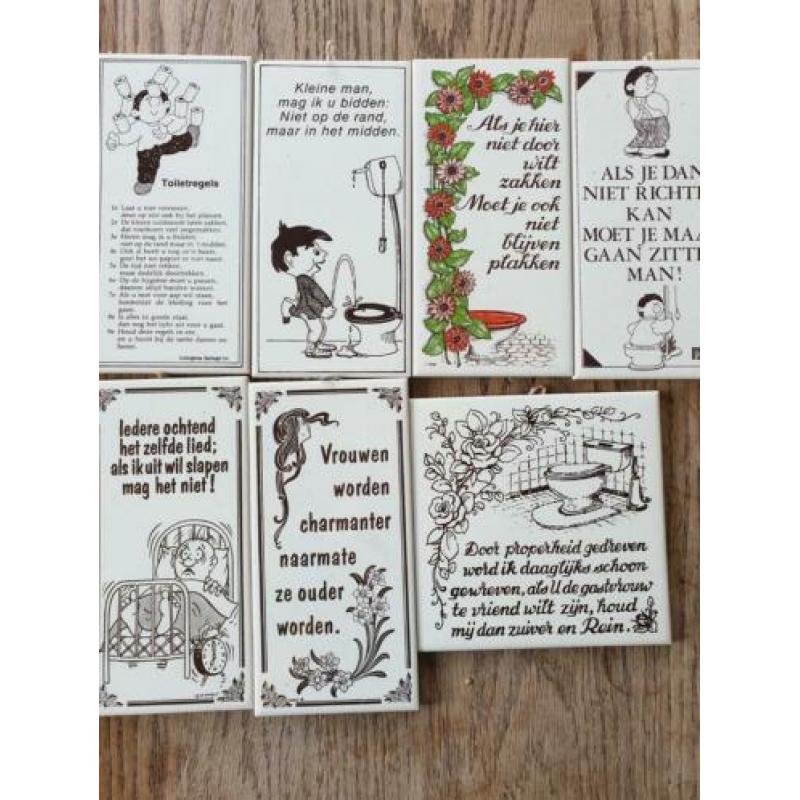 Wc tegeltjes uit de jaren 70/80