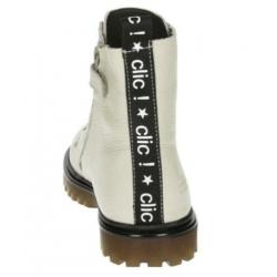 CLIC maat 26 lerenveterboots/rits off-white gratis verzenden