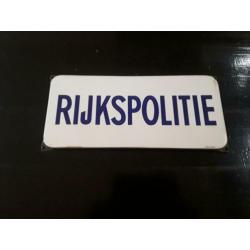 Emaille reclamebord Rijkspolitie