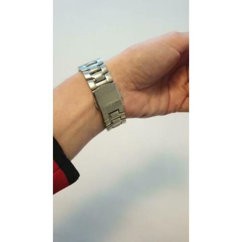 Guess horloge staal parwlmoer strass