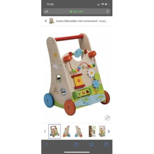 Houten loopwagen merk Joueco