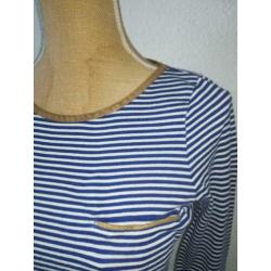 Ralph Lauren blauw gestreept t-shirt met lange mouwen, S/36