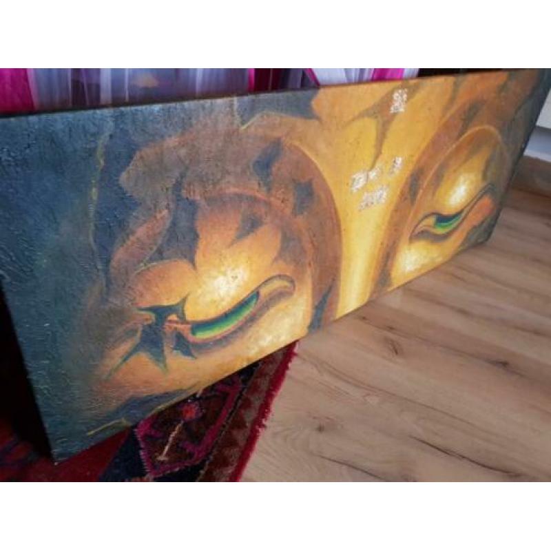 Schilderij met Boeddha ogen