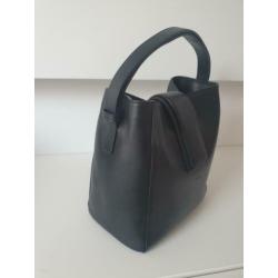 Handtas Max Mara zwart leer