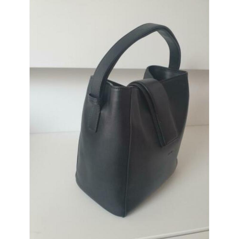 Handtas Max Mara zwart leer