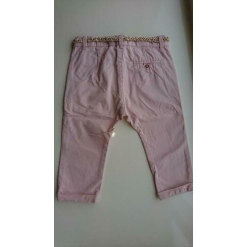 Schitterende, zacht roze broek / chino, Zara, maat 74