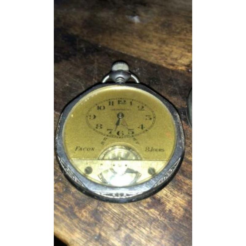2 vestzakhorloges oa 1met chronometer lopen niet