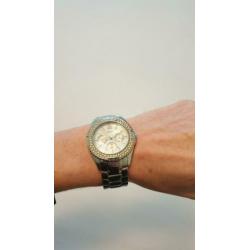 Guess horloge staal parwlmoer strass