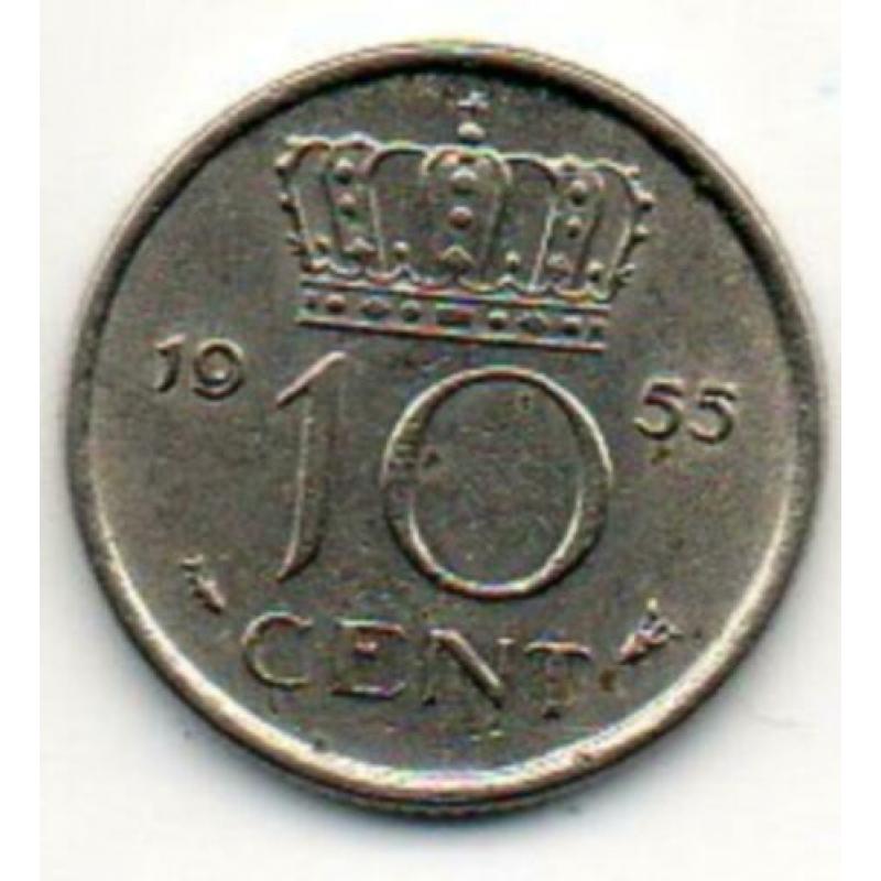 10 cent munten Juliana periode ( dubbeltje)