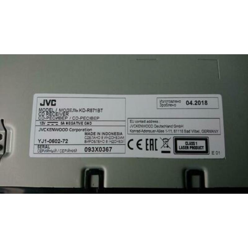 JVC autoradio Bluetooth, handsfree
