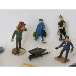 Figuren 1:87 bouwvakkers steiger reizigers Pol
