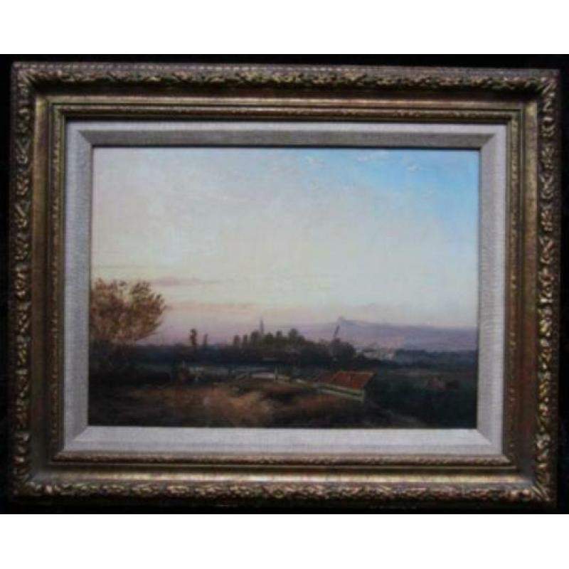 =panoramisch landschap=19e eeuw==GESIGNEERD==
