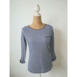 Ralph Lauren blauw gestreept t-shirt met lange mouwen, S/36