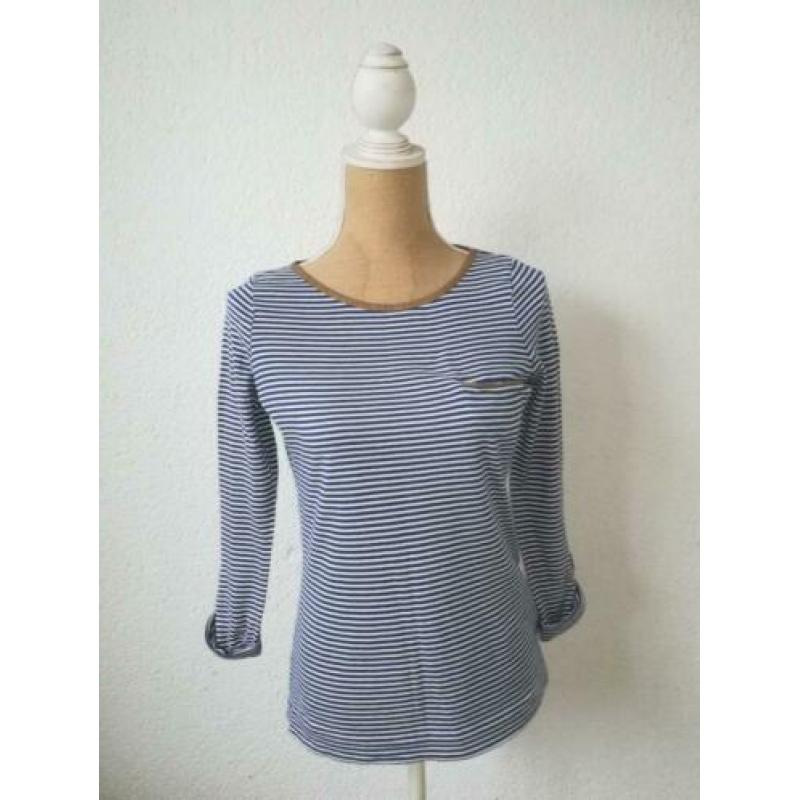 Ralph Lauren blauw gestreept t-shirt met lange mouwen, S/36