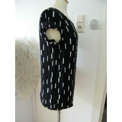 VERO MODA Dames Tuniek Maat M Zwart / Wit