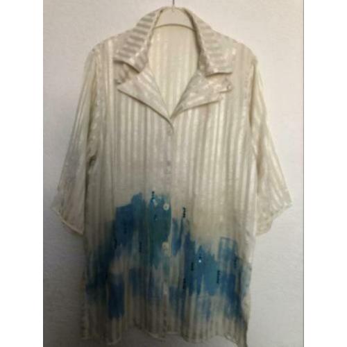Maat xl - geel gestreepte blouse