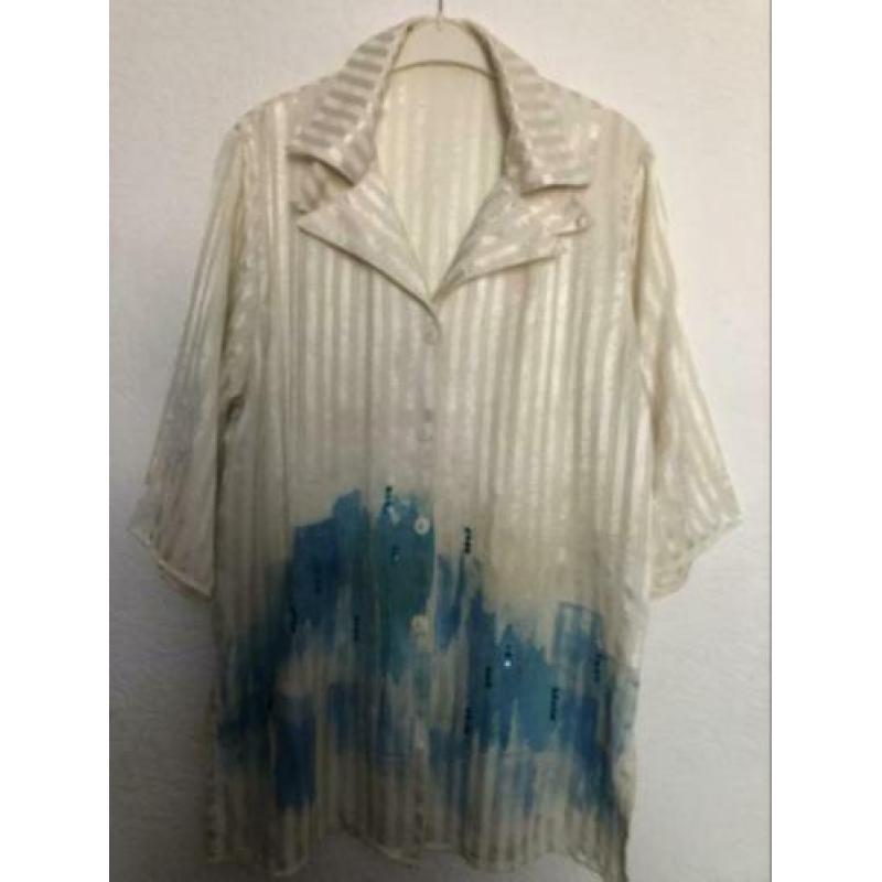 Maat xl - geel gestreepte blouse