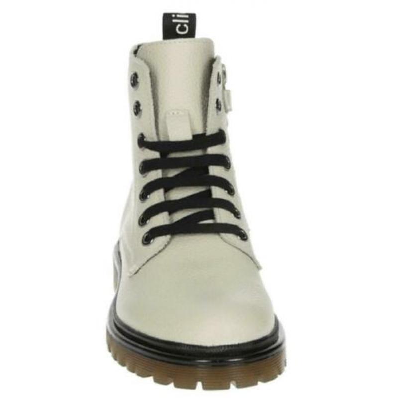 CLIC maat 26 lerenveterboots/rits off-white gratis verzenden