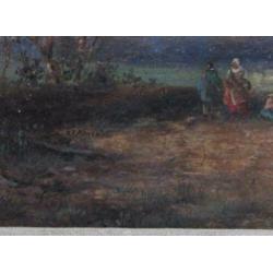 =panoramisch landschap=19e eeuw==GESIGNEERD==