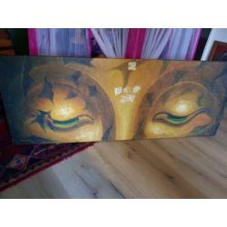 Schilderij met Boeddha ogen