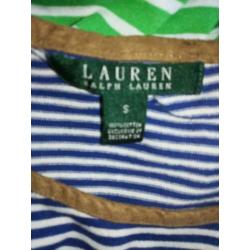 Ralph Lauren blauw gestreept t-shirt met lange mouwen, S/36