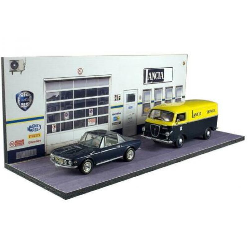 Lancia diorama garage 1:43