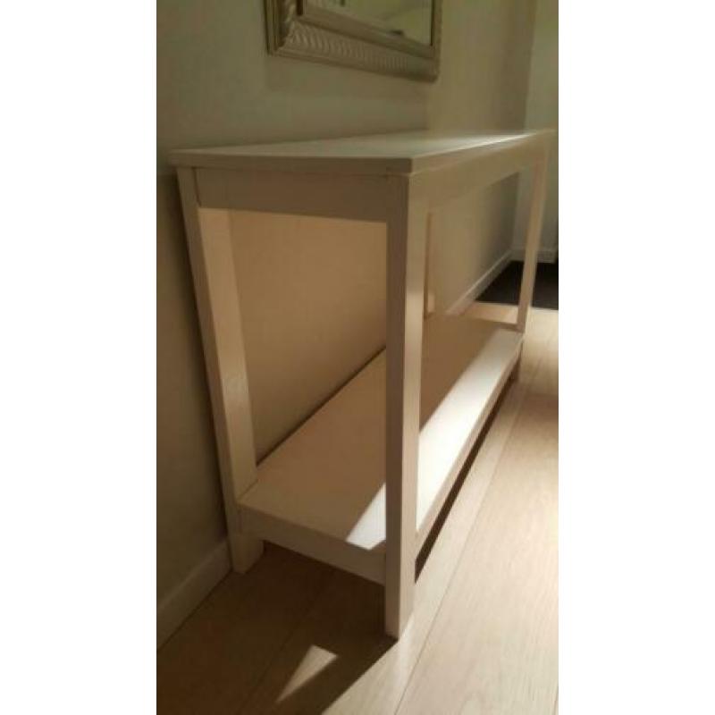 Massieve grenen sidetable / haltafel afgelakt ral 9010