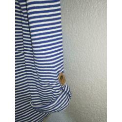 Ralph Lauren blauw gestreept t-shirt met lange mouwen, S/36