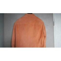 2 echte suede lederen GERRY WEBER jasjes XL zalm en oudroze