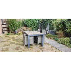Tuinset polywood/wicker