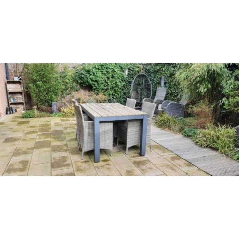 Tuinset polywood/wicker