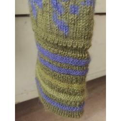 Noors Oleana vest paars groen wol S