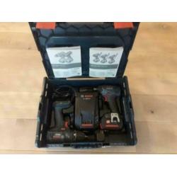 Bosch blauw 18V GDS slagmoersleutel / GSR schroefboormachine