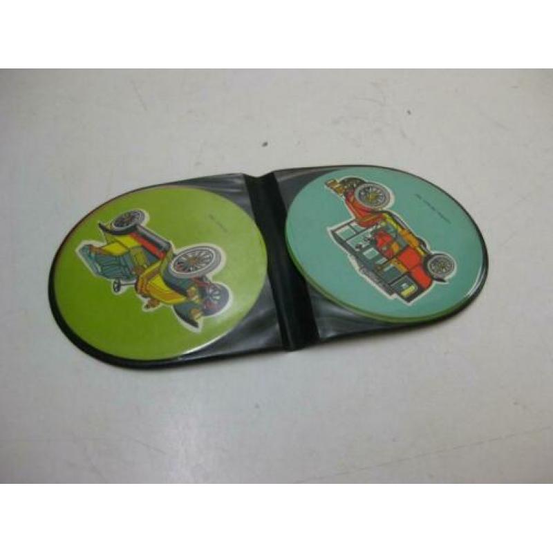 ronde auto kaartjes onderzetters 10 cm dia (120)
