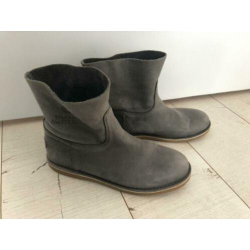 Shabbies Amsterdam grijs laars laag ZGAN mt 40