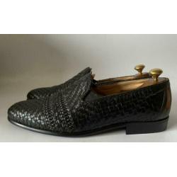 M.John. Stijlvolle zwarte leren schoenen/instappers. Mt 46.