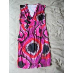 Jurk van Expresso ZM - Rose Zwart Rood - Viscose - 40 - zgan