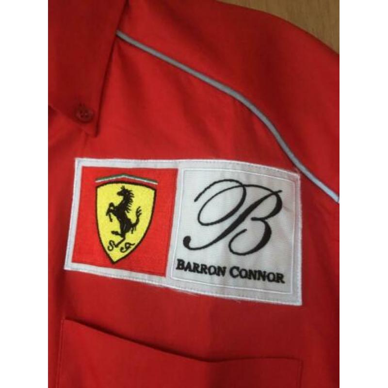 Ferrari Barron Connor raceteam 575 Le Mans overhemd L rood