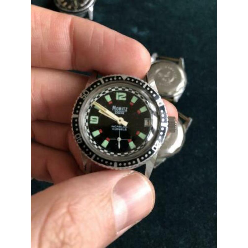 Vintage horloge Horloges Duiker Diver 4 stuks