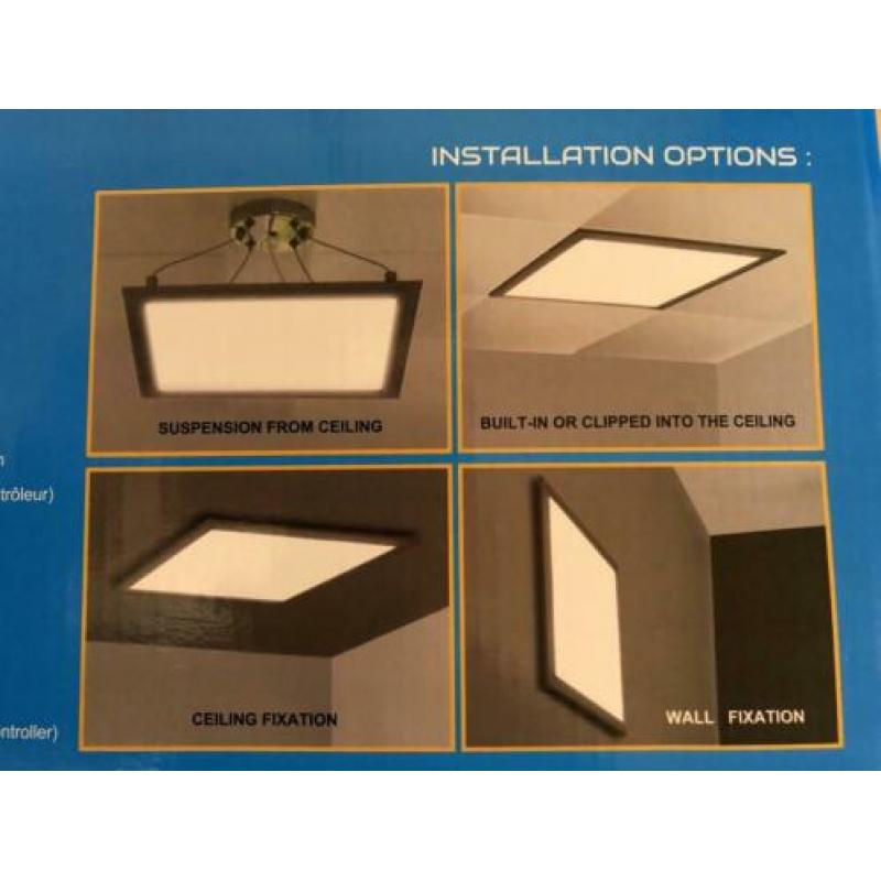 Led Panel 30x30 cm dimbaar met afstandsbedieing