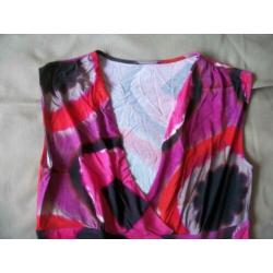 Jurk van Expresso ZM - Rose Zwart Rood - Viscose - 40 - zgan