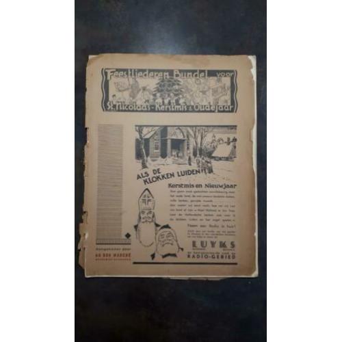 Feestliederen Bundel voor st.Nicolaas/kerstmis/oudejaar 1933