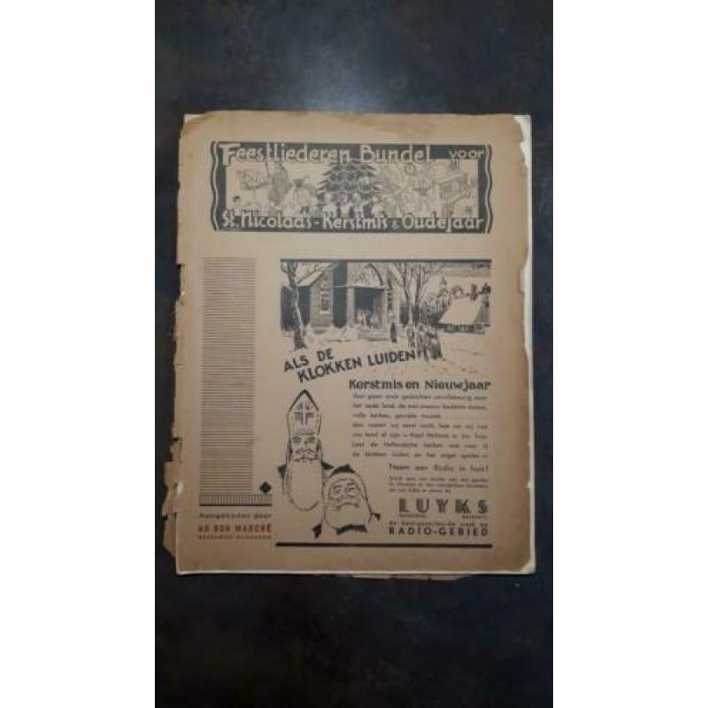 Feestliederen Bundel voor st.Nicolaas/kerstmis/oudejaar 1933