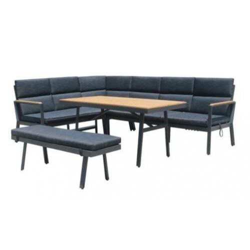 Aluminium hoeklounge - dinning loungeset MADRID