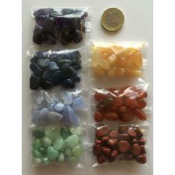 Edelsteen chakra sets o.a. Sodaliet, Aventurijn en Carneool