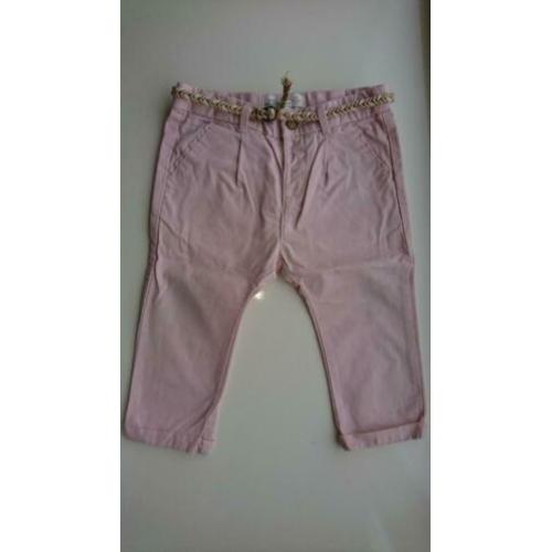 Schitterende, zacht roze broek / chino, Zara, maat 74