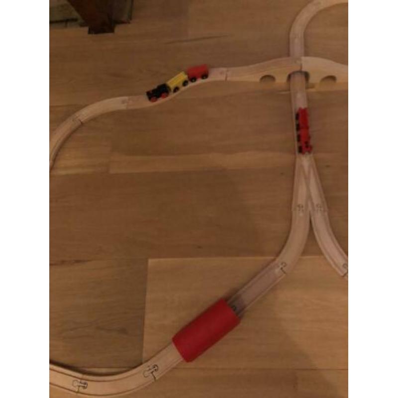 Houten treinset in goede staat!
