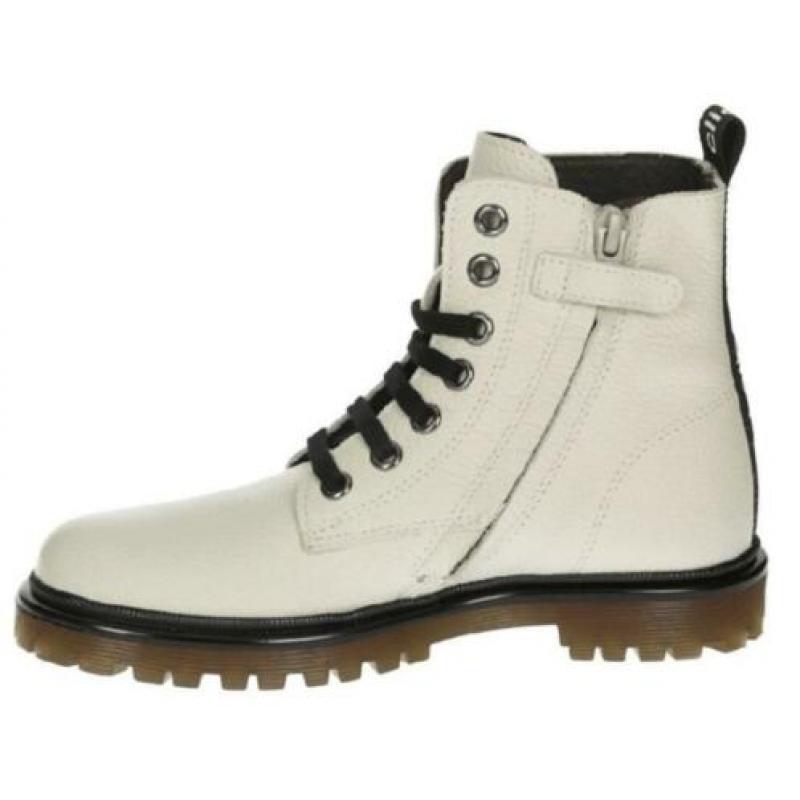 CLIC maat 26 lerenveterboots/rits off-white gratis verzenden