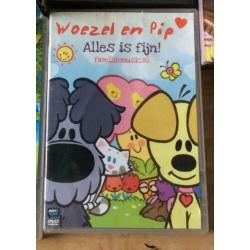 Speelgoed Woezel en Pip set kussens, blokken, DVD, zonscherm