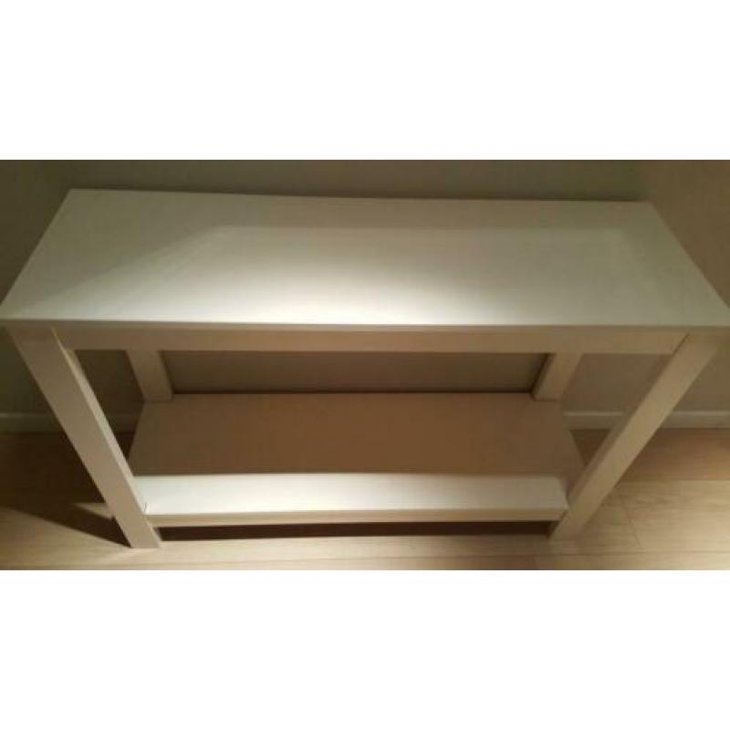 Massieve grenen sidetable / haltafel afgelakt ral 9010